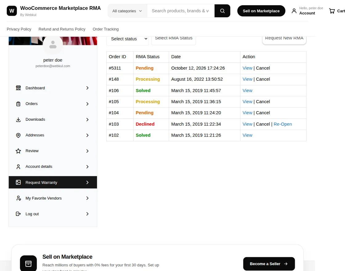 customer-rma-list