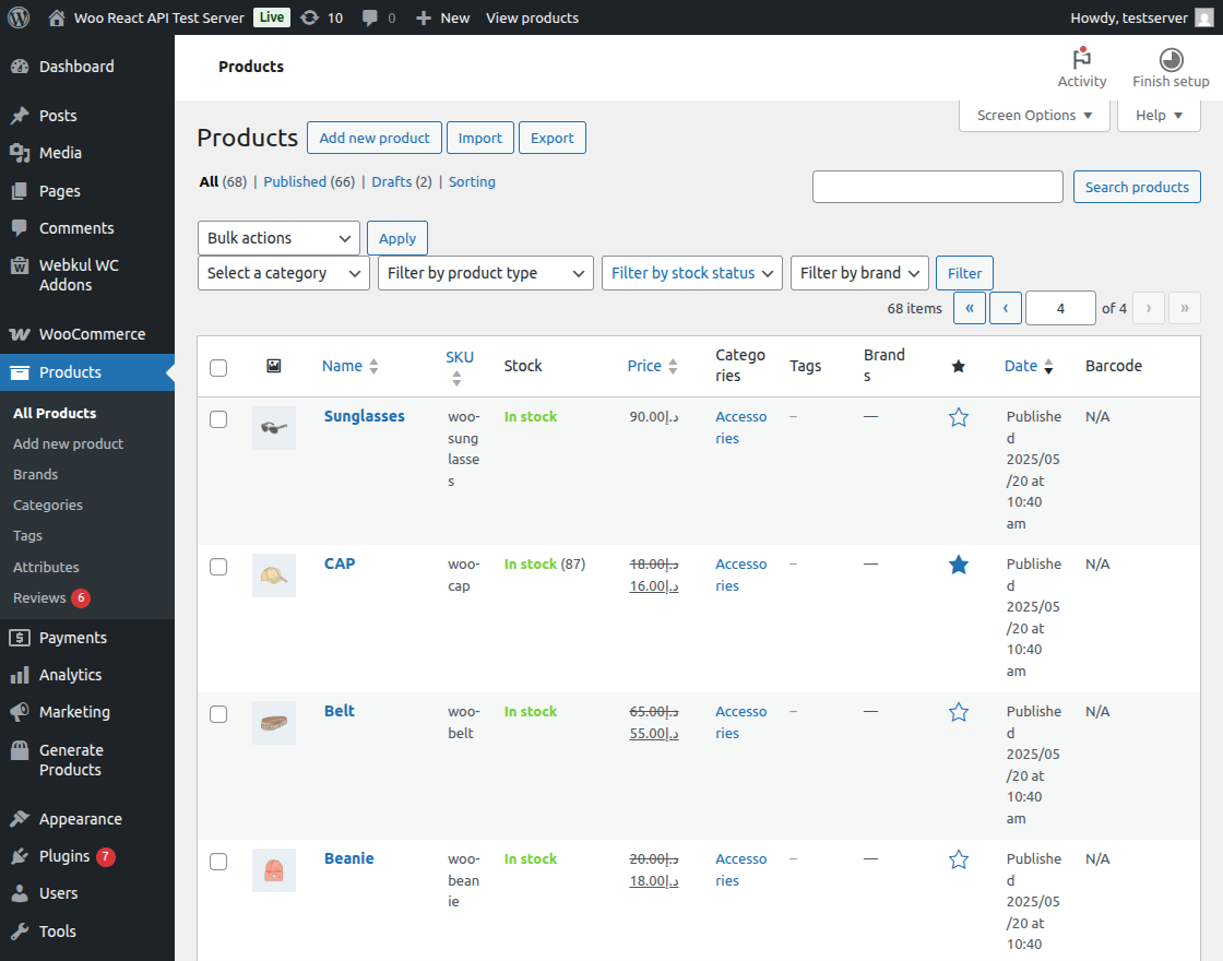 featured product information