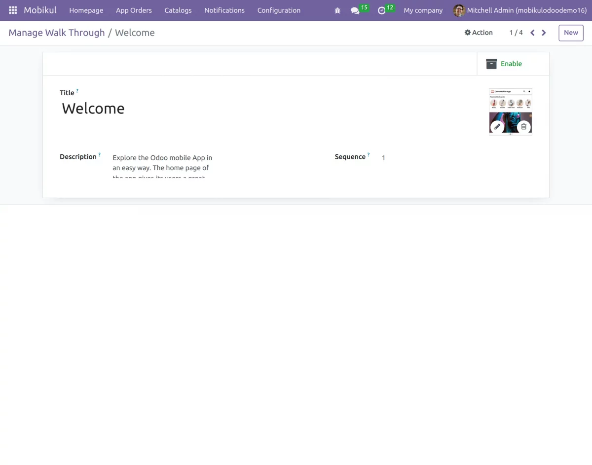create new walk through