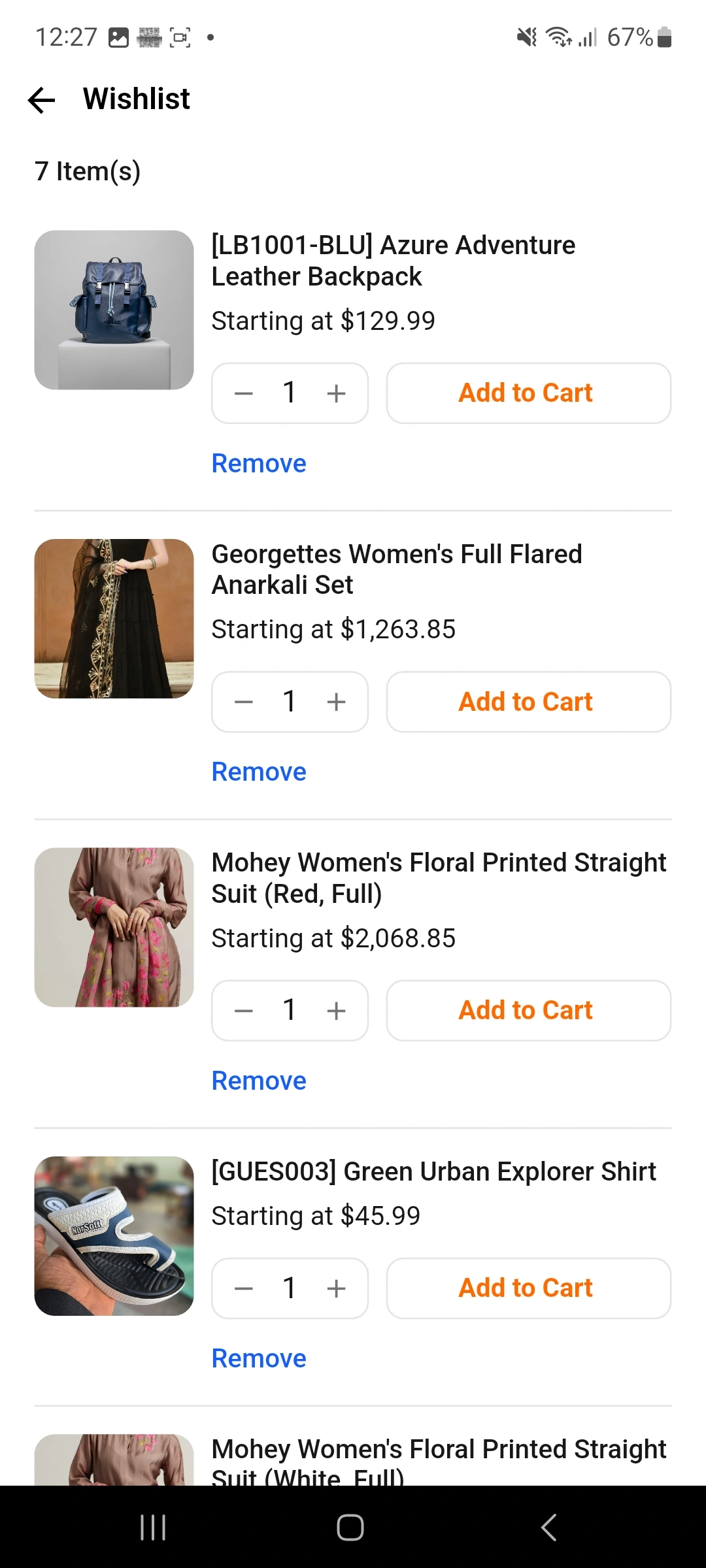 Wishlist Items