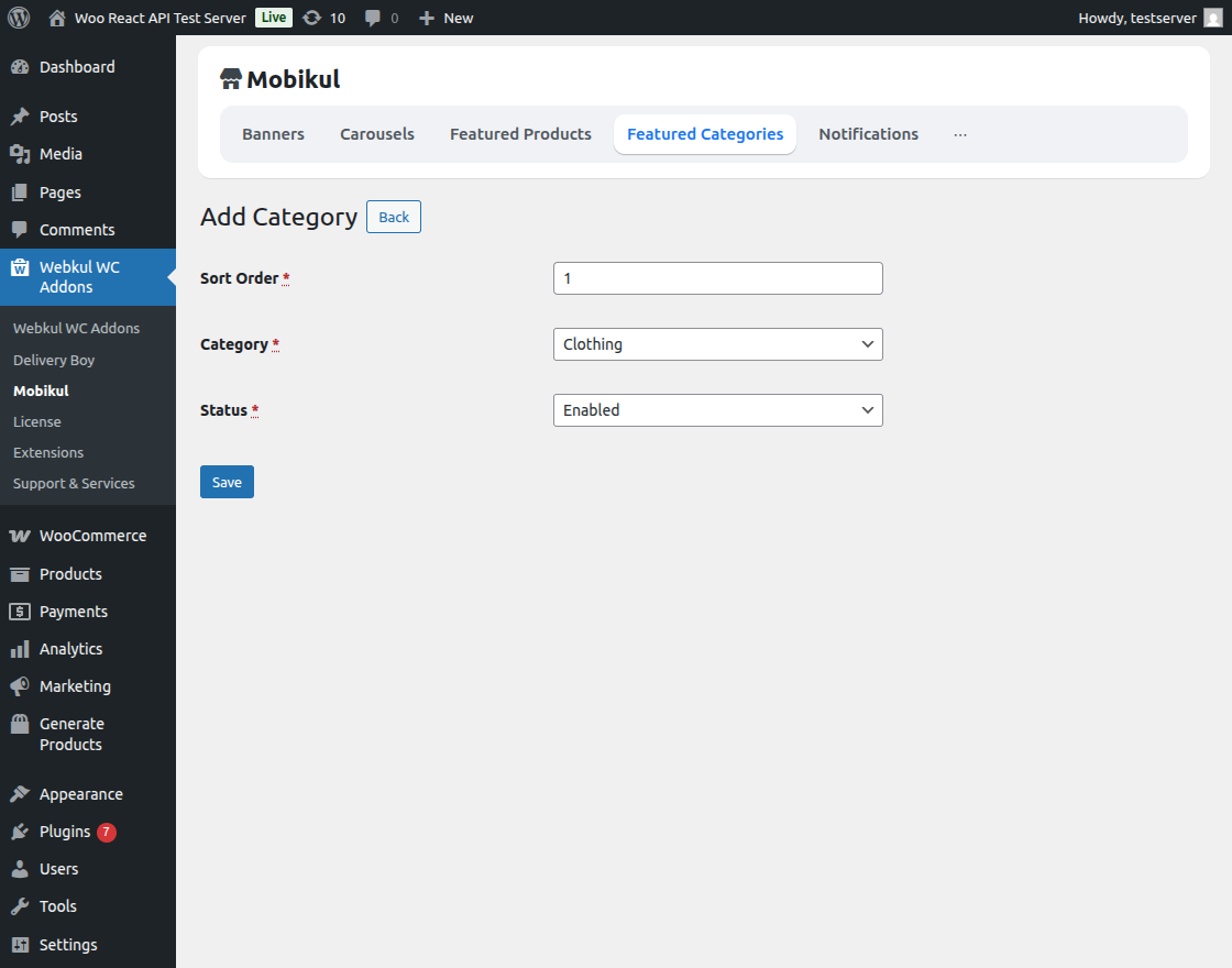 woocommerce-react-api-add-category