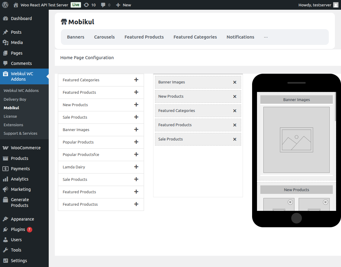 woocommerce-react-api-app-homepage