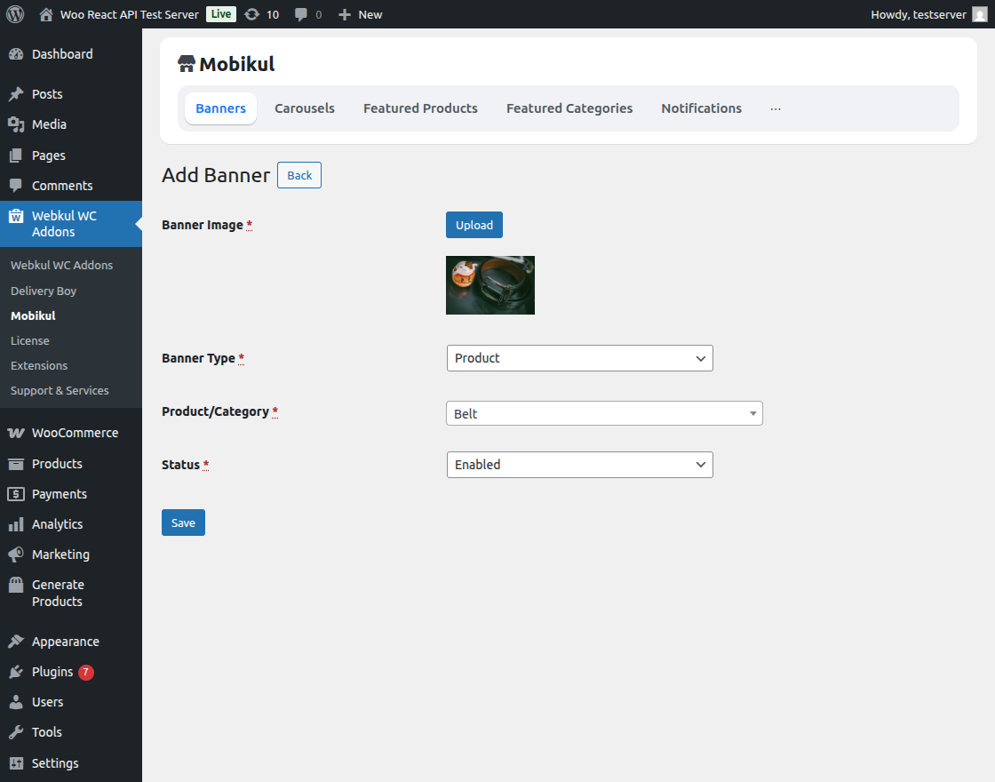 woocommerce-react-api-edit-banner