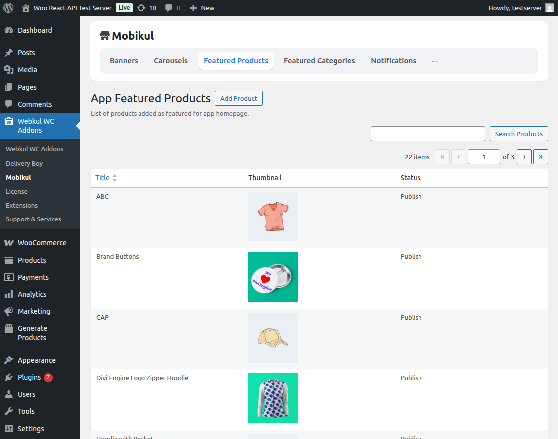 woocommerce-react-api-featured-product
