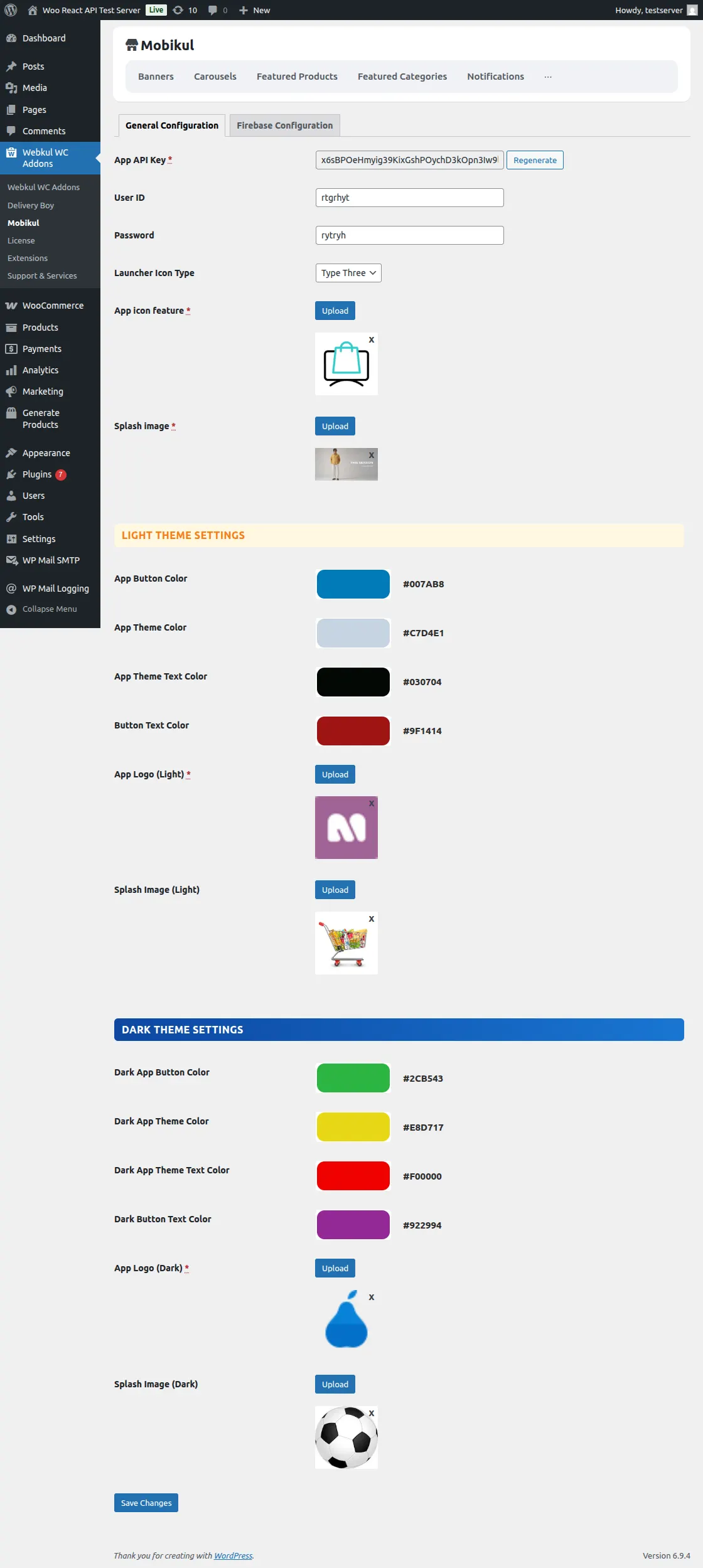 woocommerce-react-api-setting