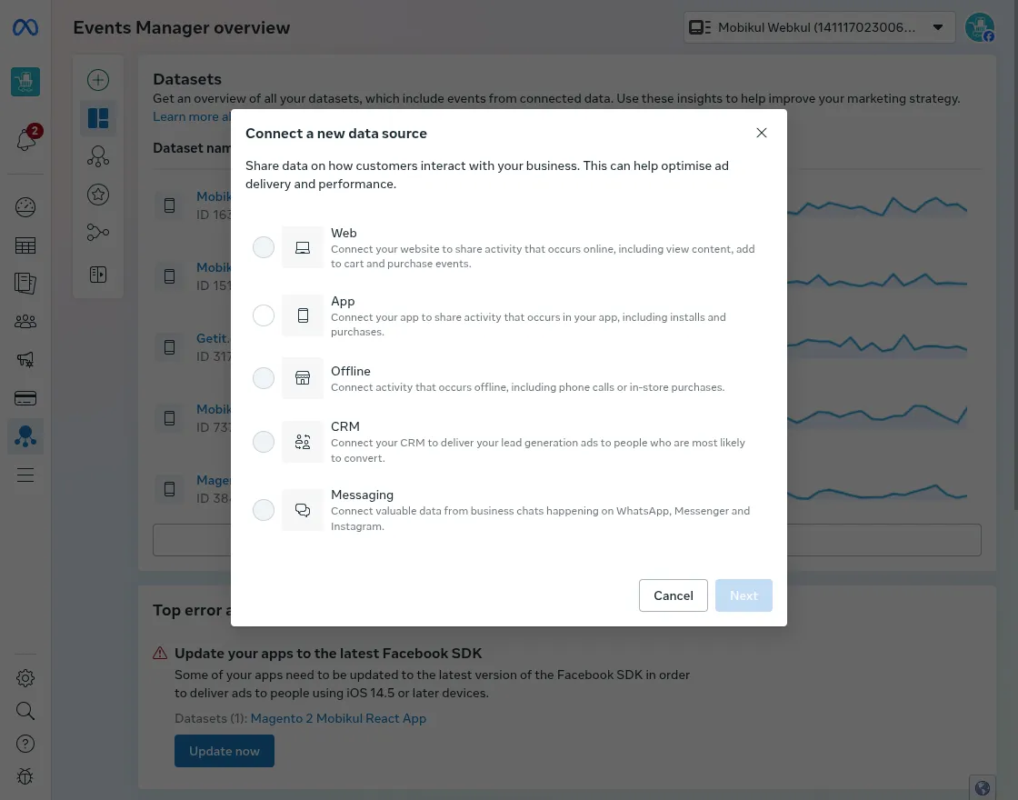 magento 2 gtm extension connect a data source