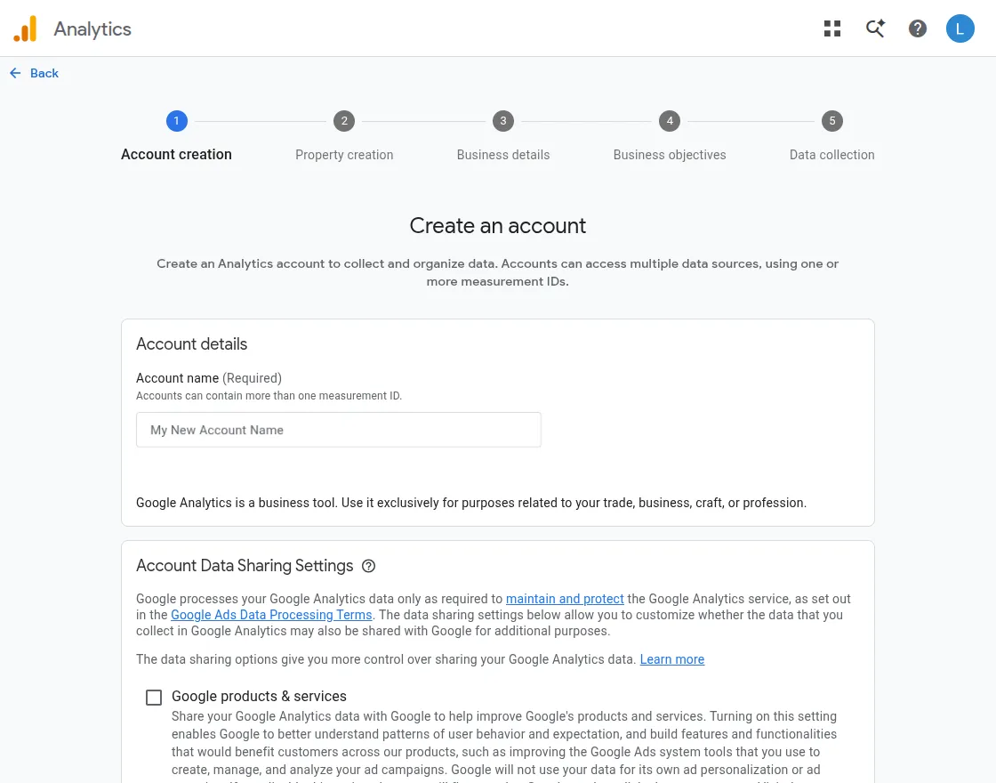 create-ga4-account-details