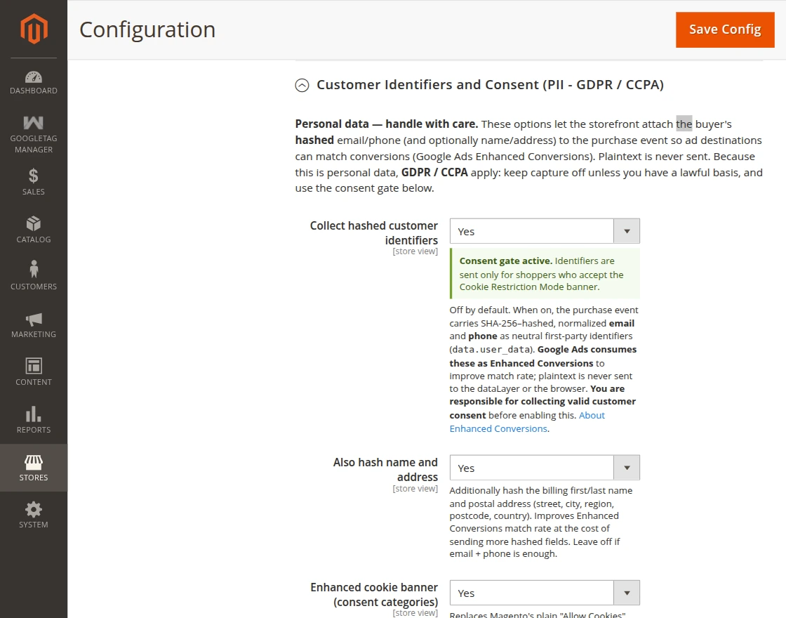 Customer Identifiers and Consent