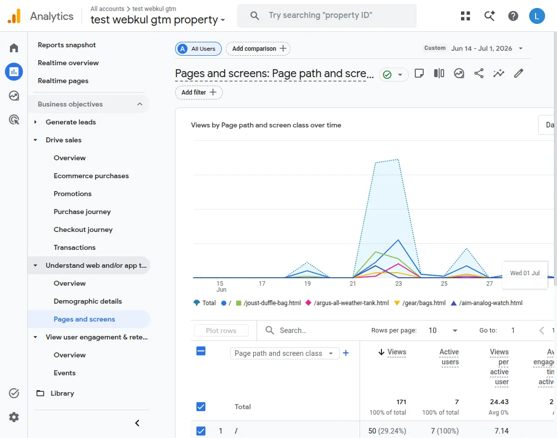 magento 2 gtm extension ga4 pages and screens
