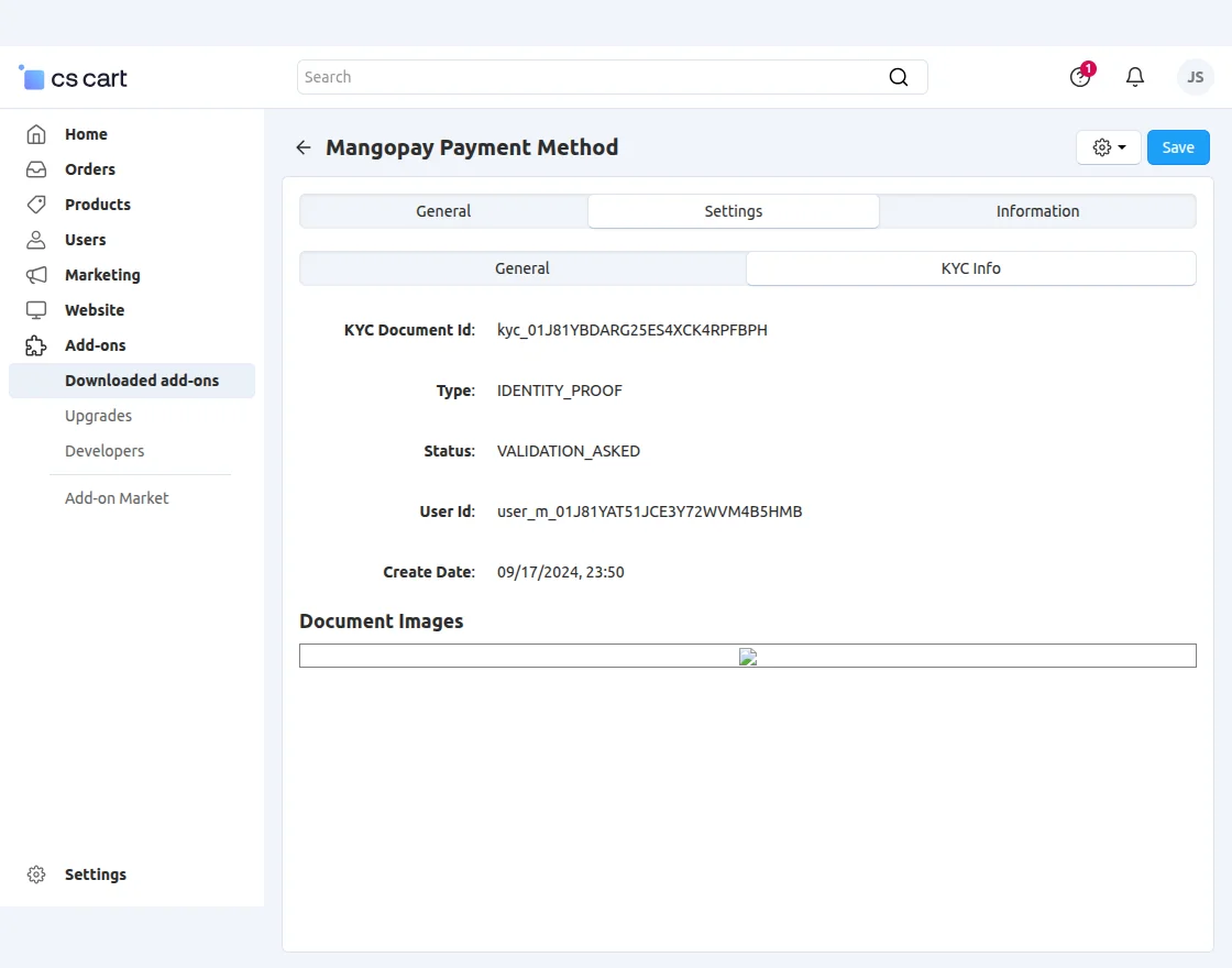 KYC settings