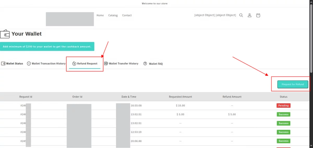 refund request