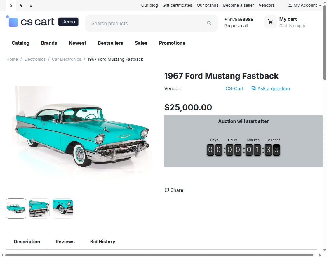 store auction product