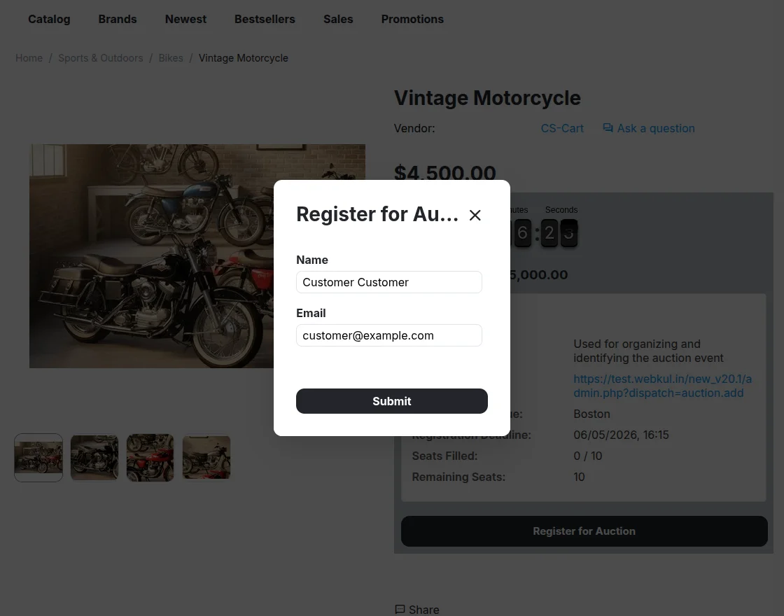 user registration