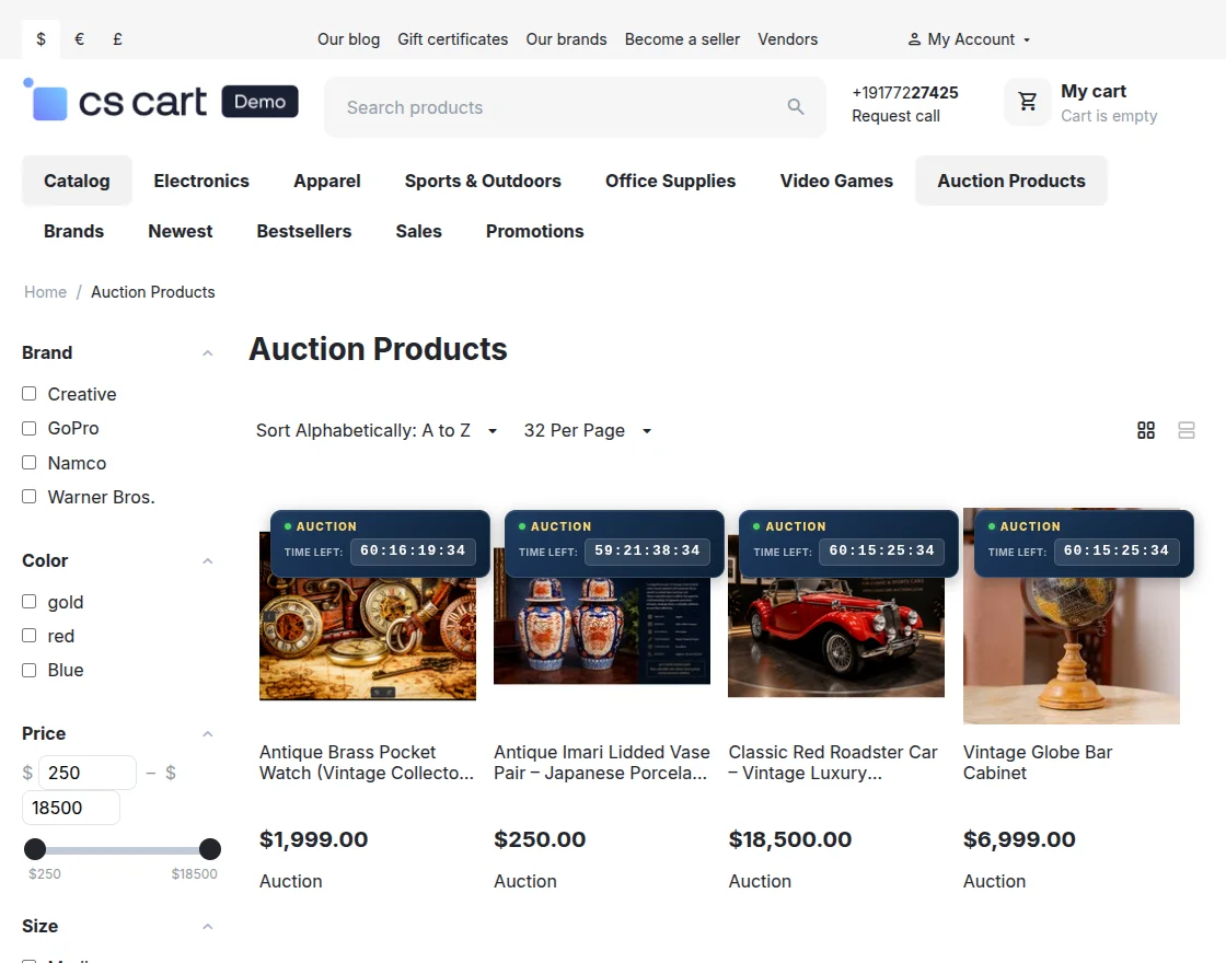auction products