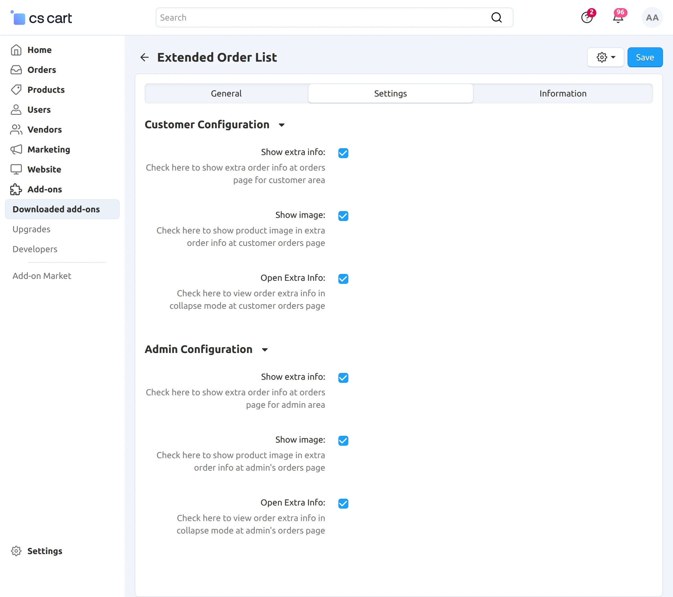 CS-Cart translate addon configuration