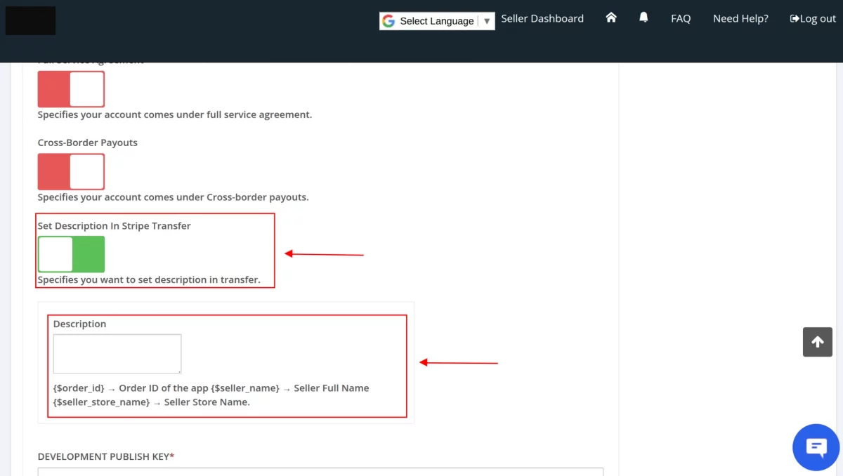 Description in Transfer