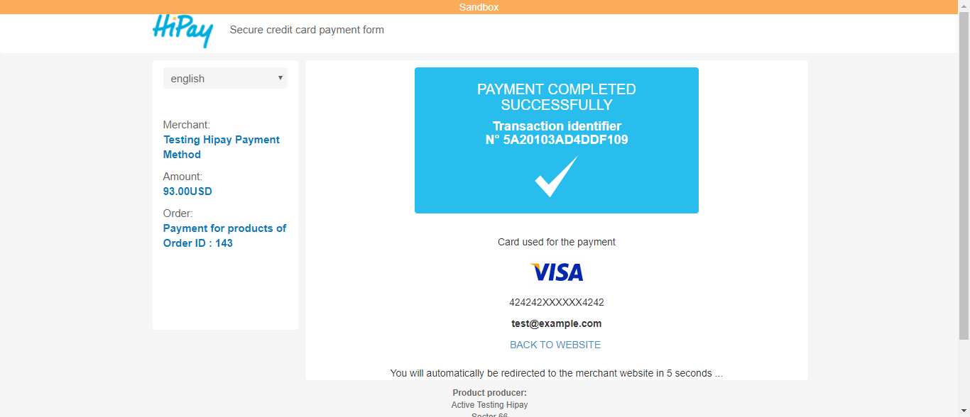 payment done
