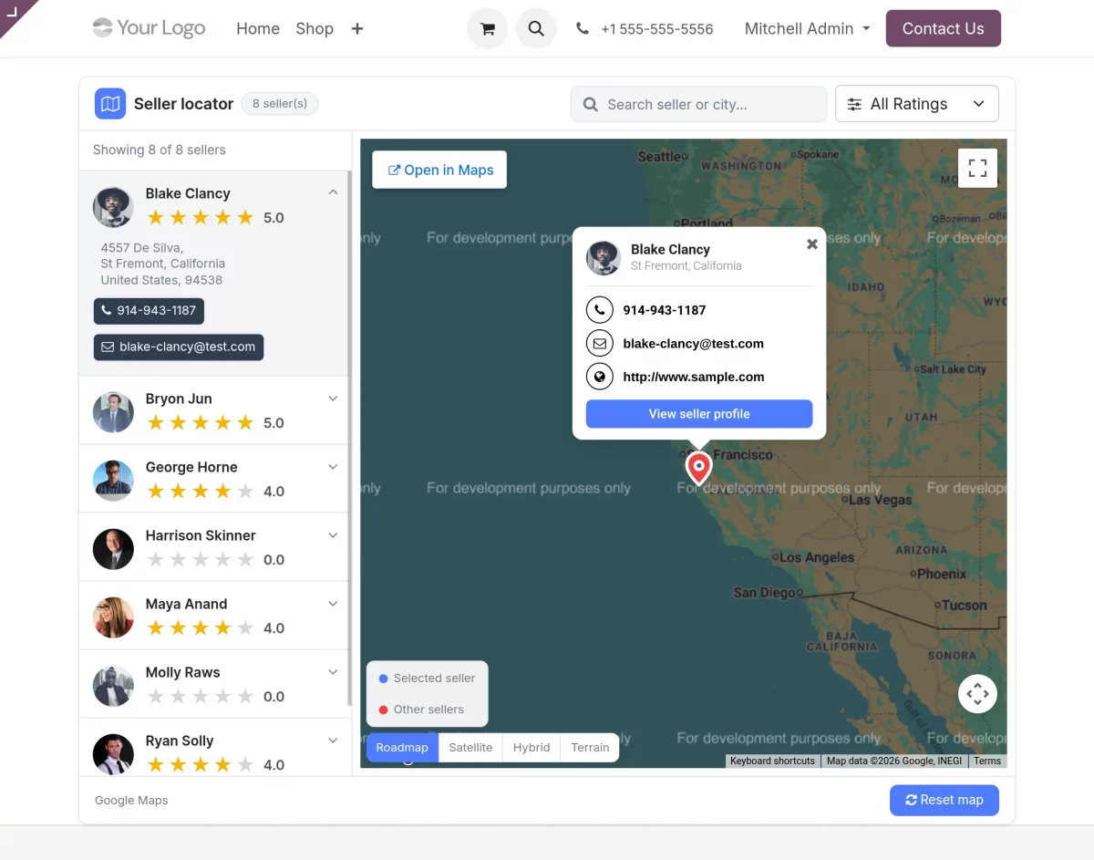 seller locator view
