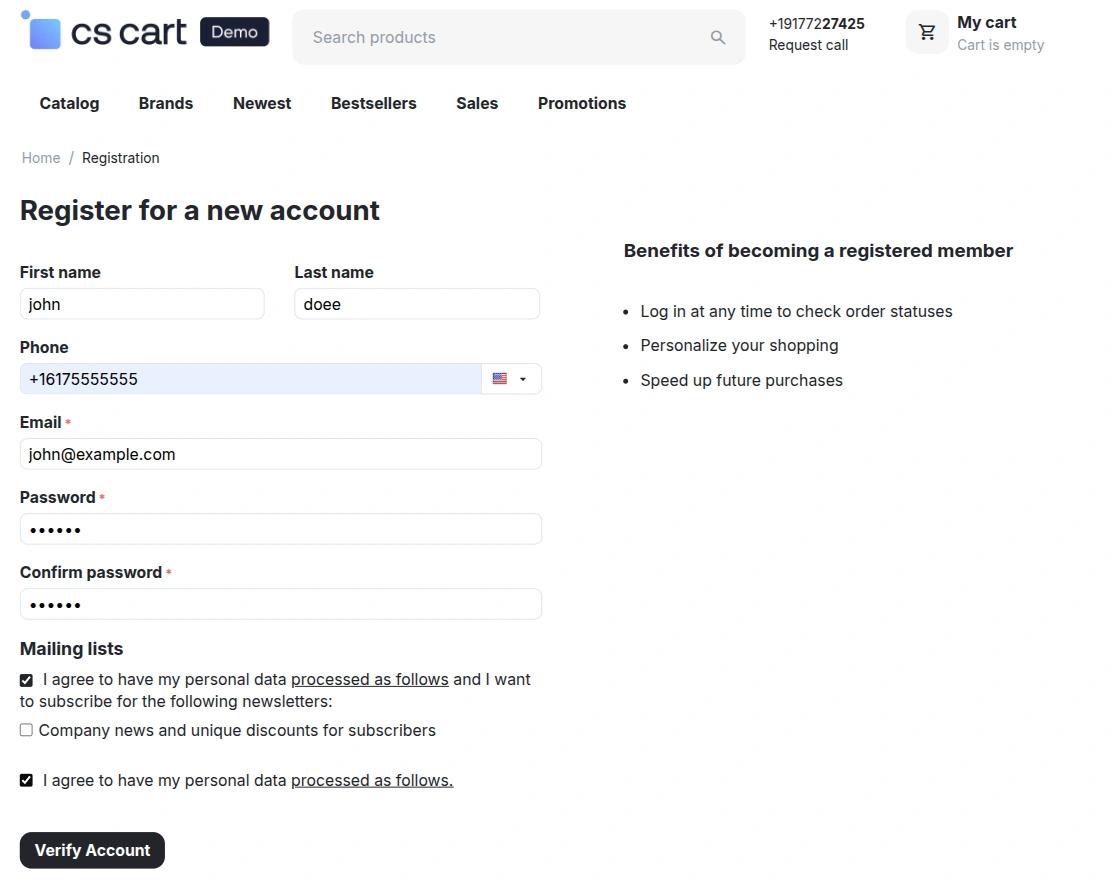 cs-cart-otp-verification-sign-up-page