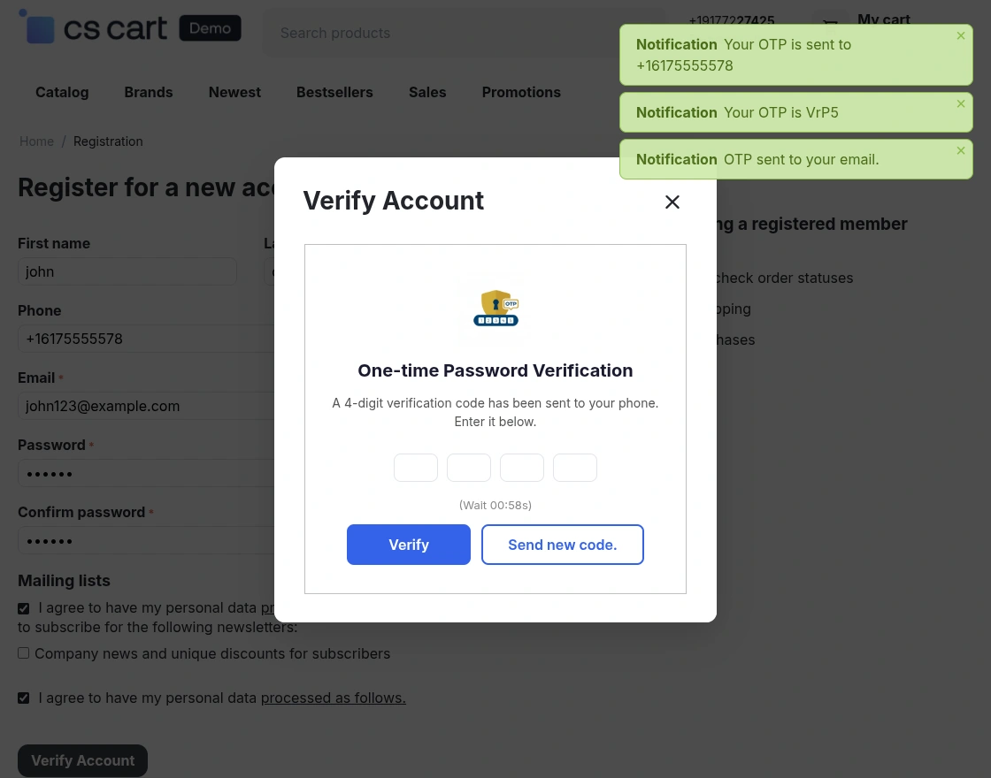 cs-cart-otp-verification-sign-up-page-verification