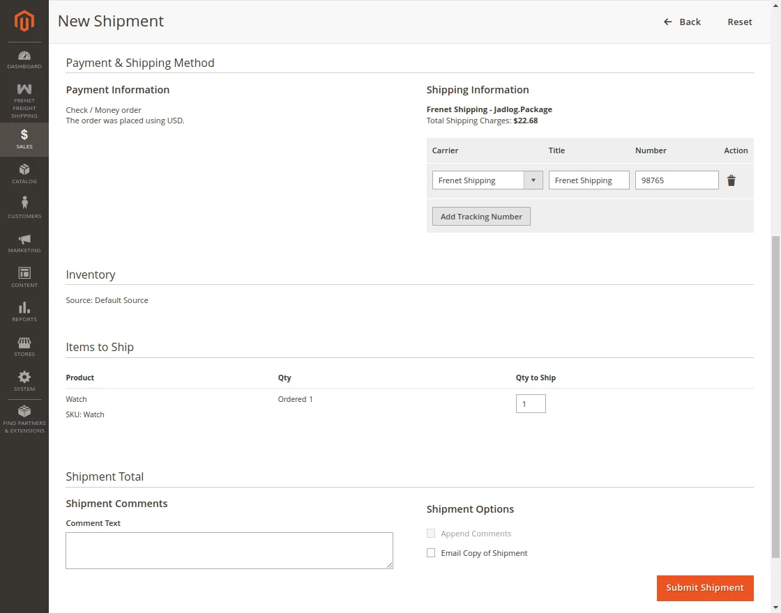 magento2-frenet-freight-Extension-adding-carrier