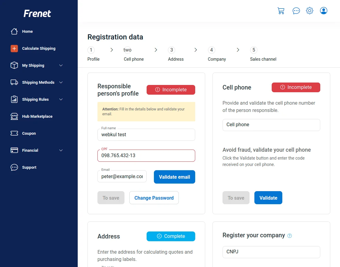 FRENET-Admin-Panel-registration
