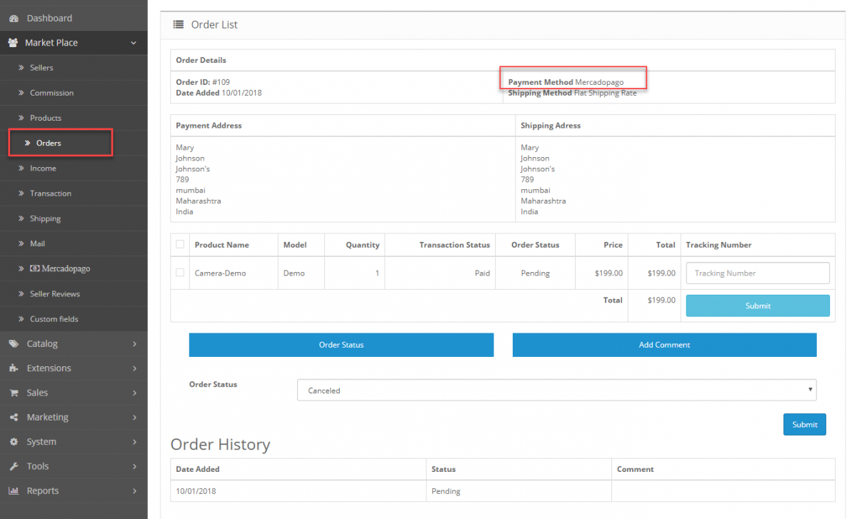 Opencart Marketplace MercadoPago Connect | Vendor Split Payment