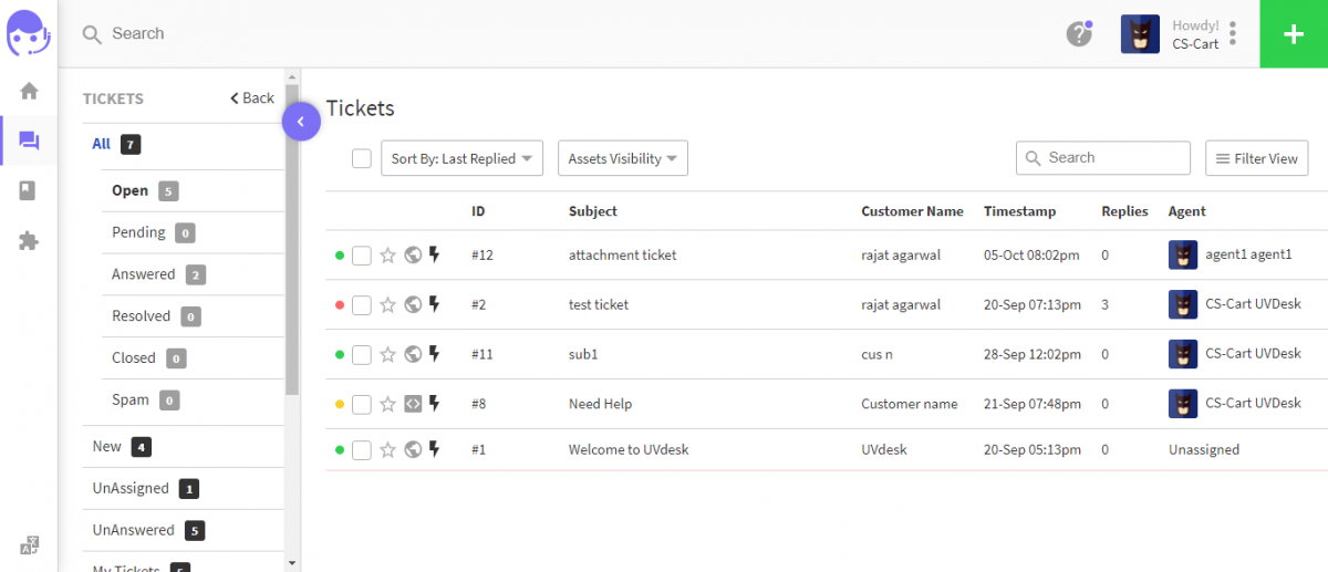 CS-Cart Free Helpdesk Ticket System