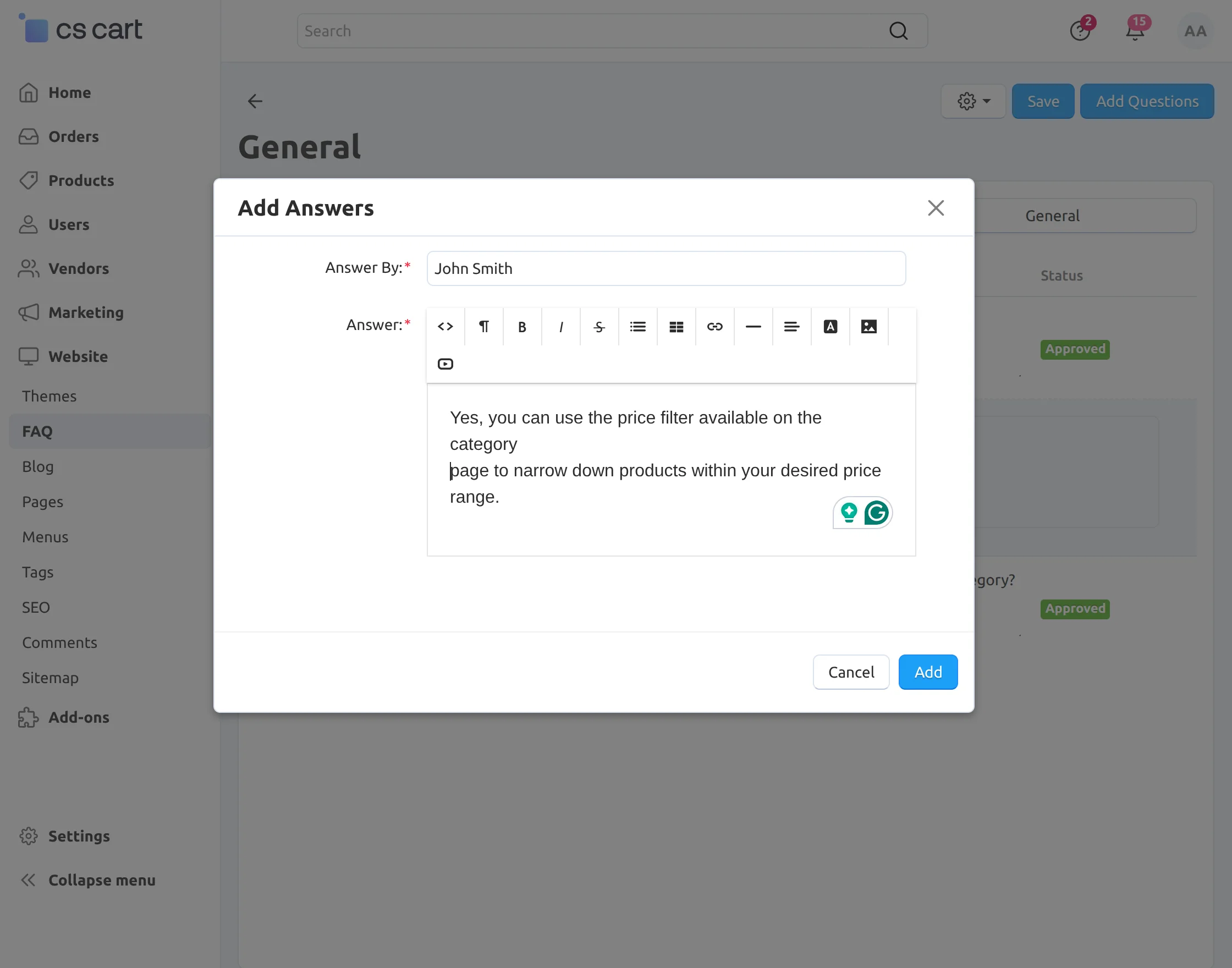 adminanswer