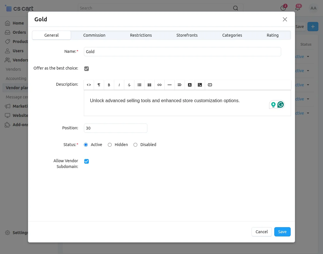 Cs-Cart Vendor subdomain
