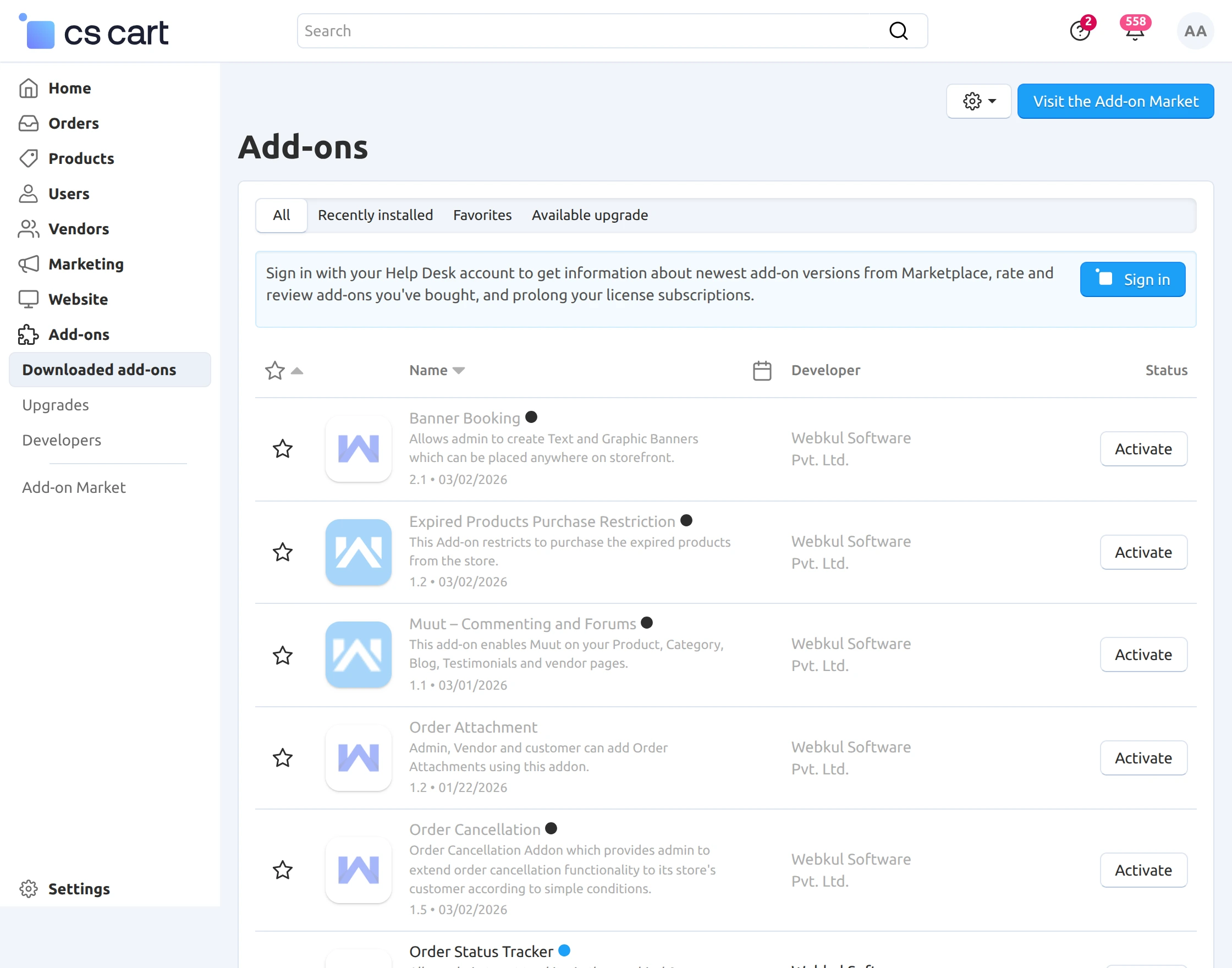 addon-listing