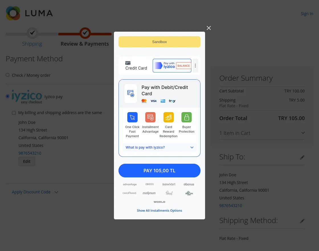 iyzico payment pay with iyzico