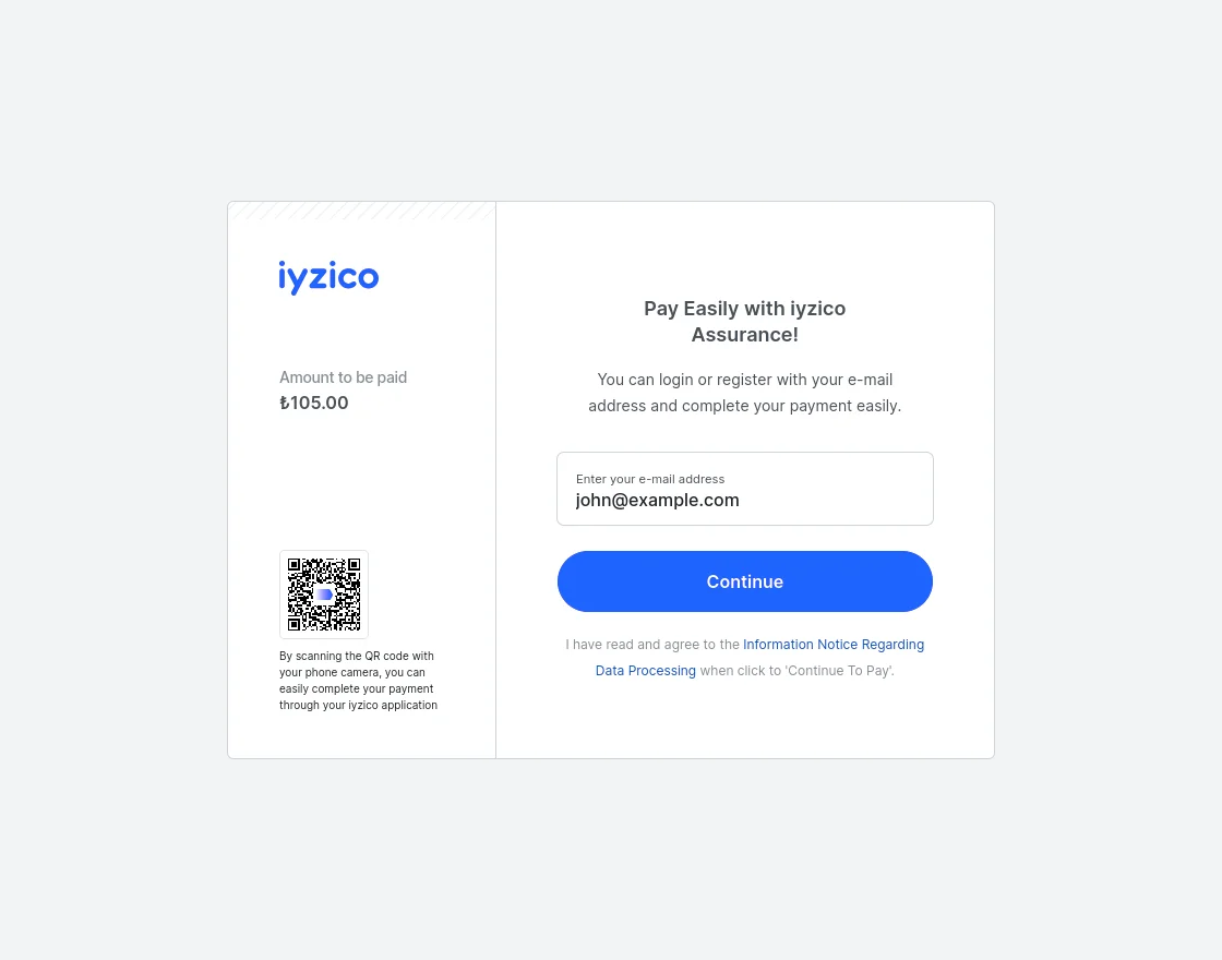 iyzico payment redirect layout