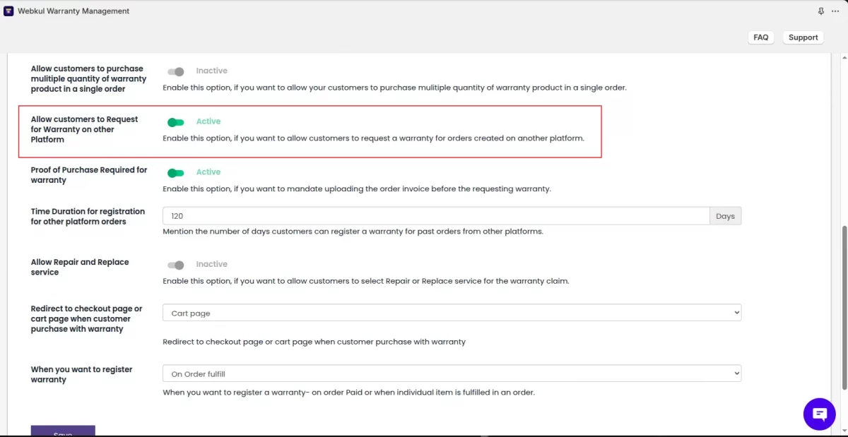 warranty-request for other platform
