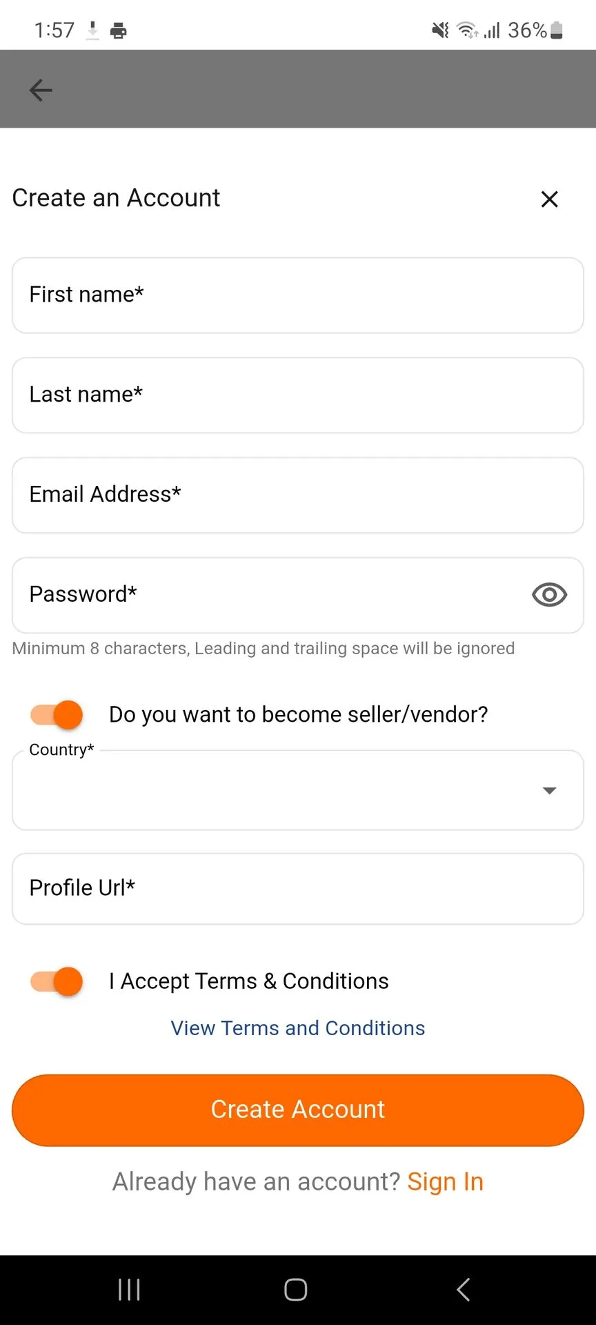 Create an Account