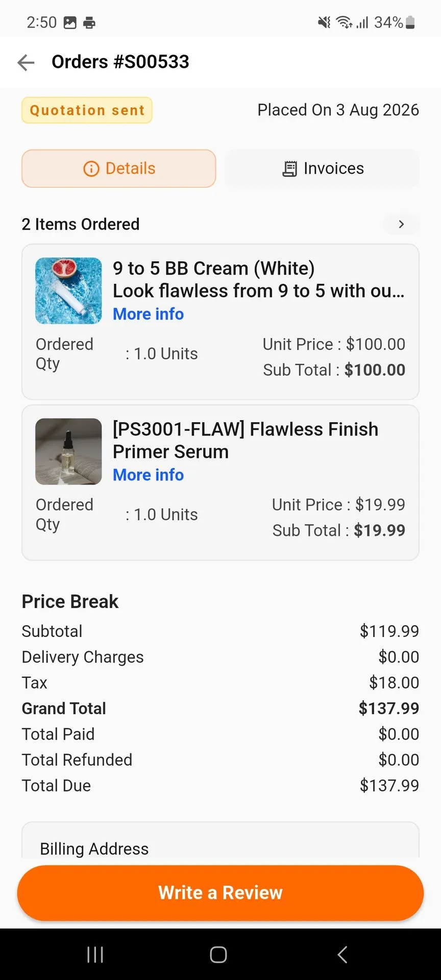 Order Details