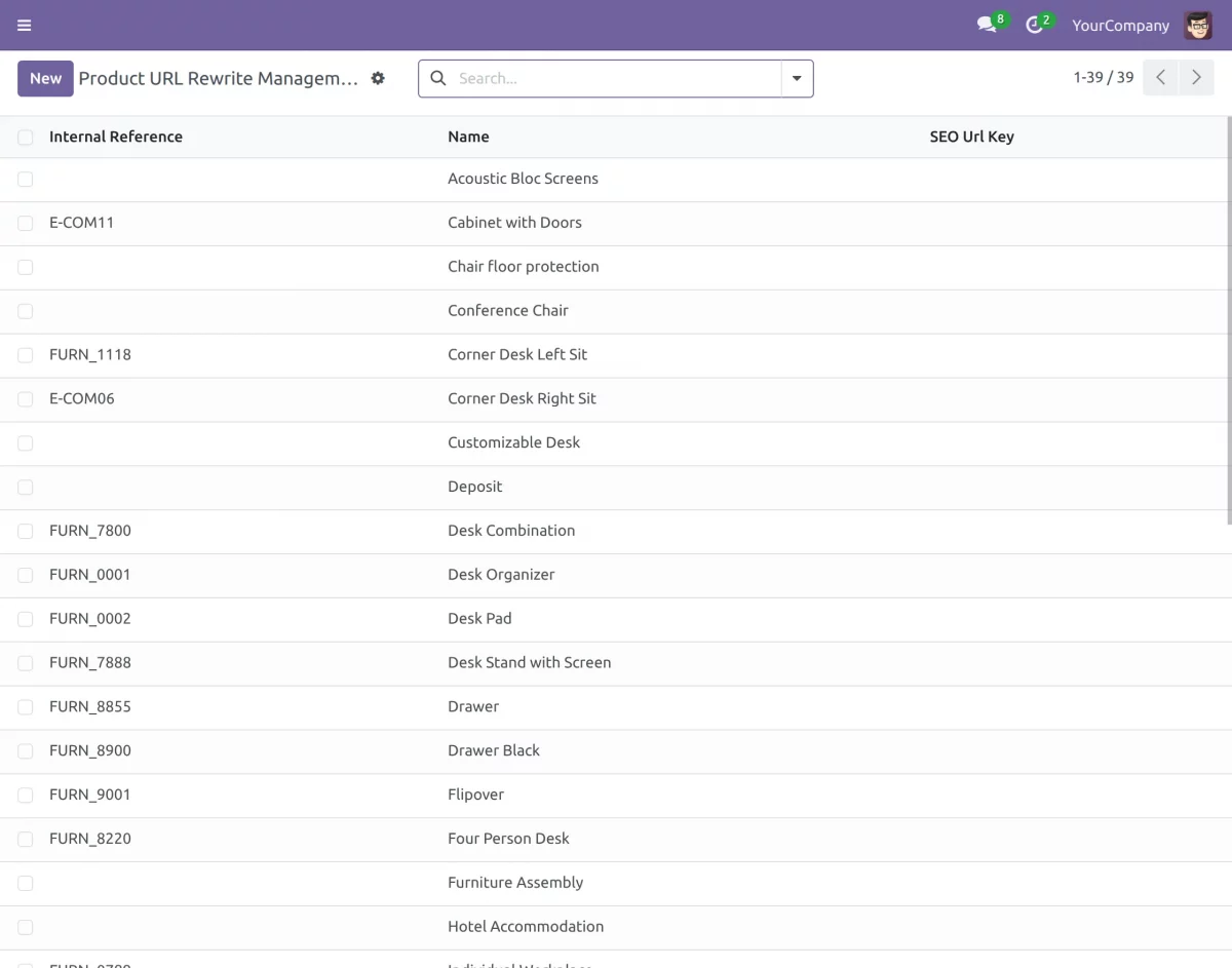 product url management
