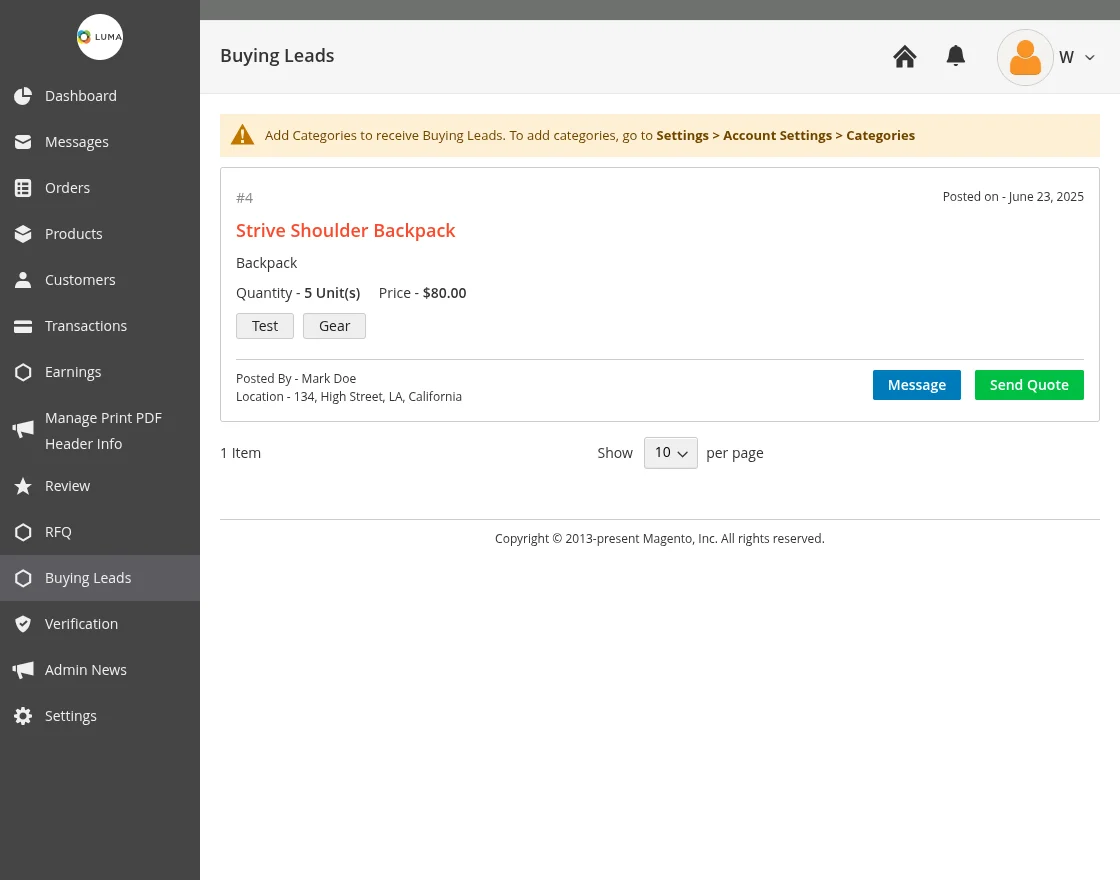 buying leads to supplier