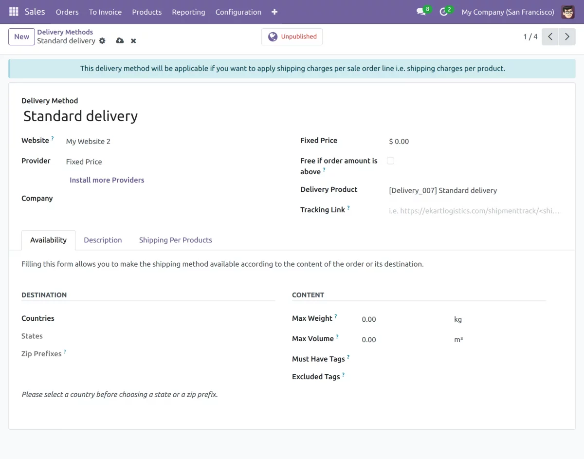 products per delivery