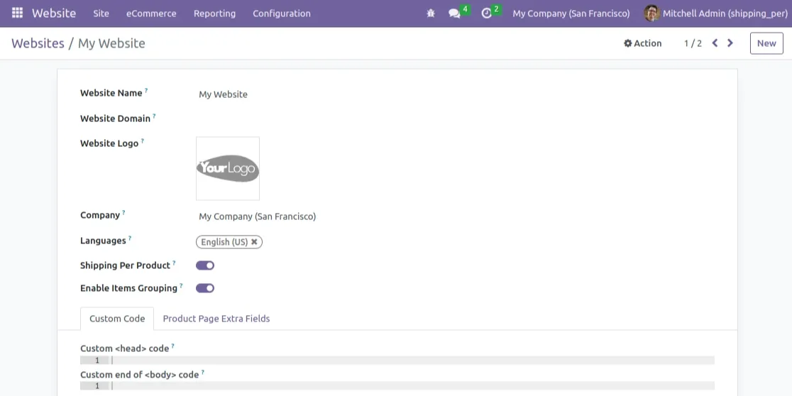 enable item grouping
