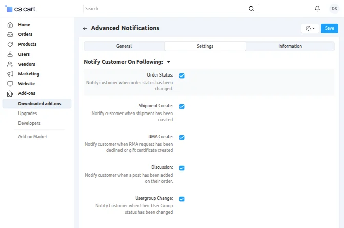 add on configuration