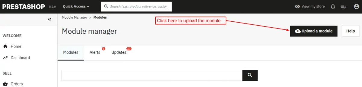 upload module