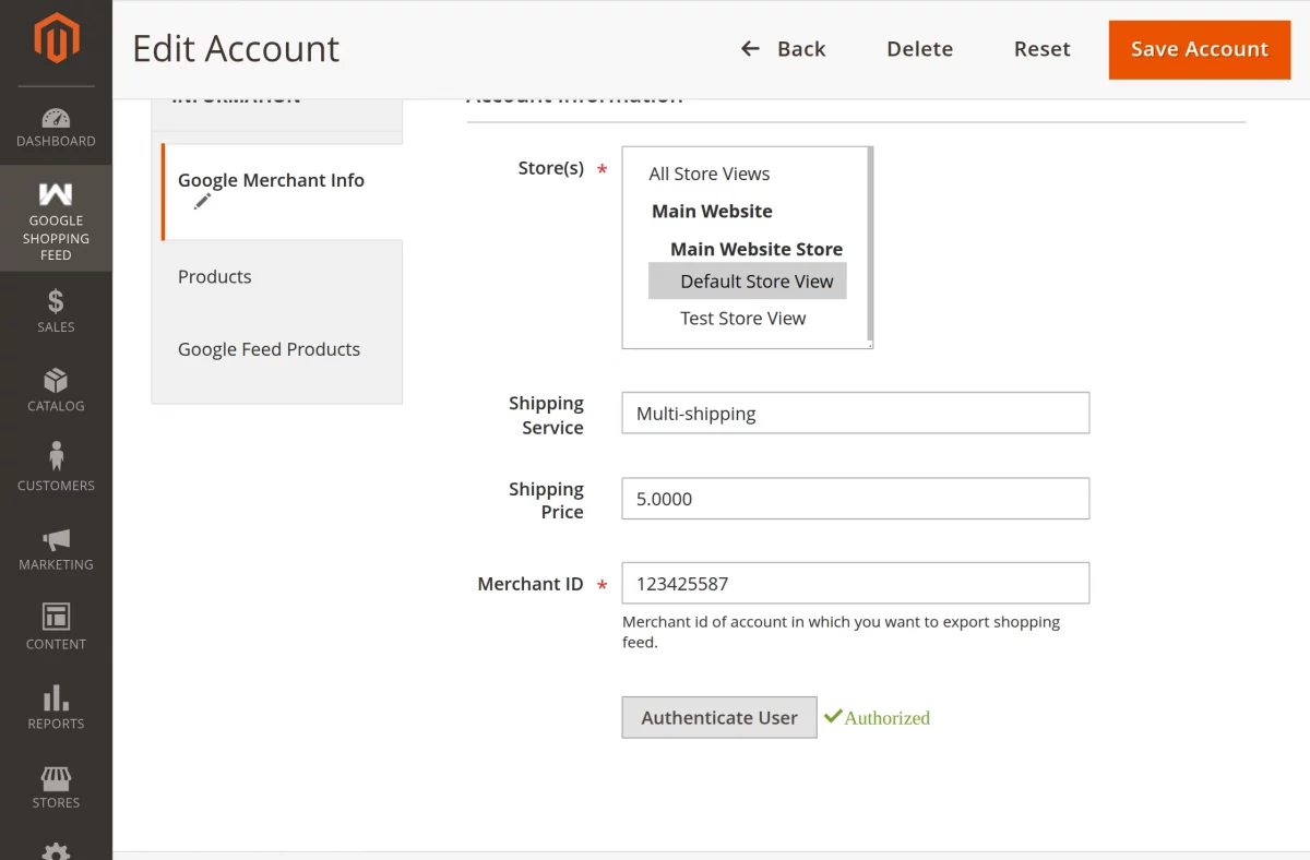 google-shopping feed