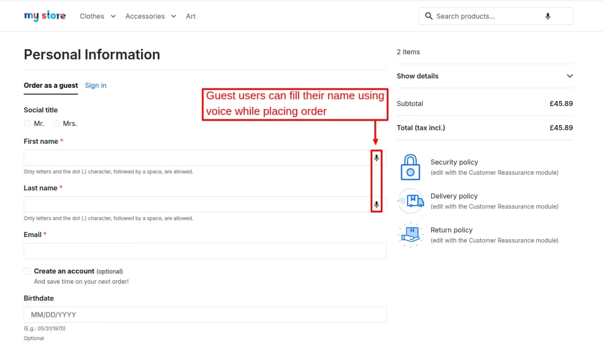 guest-checkout-voice-search-functionality