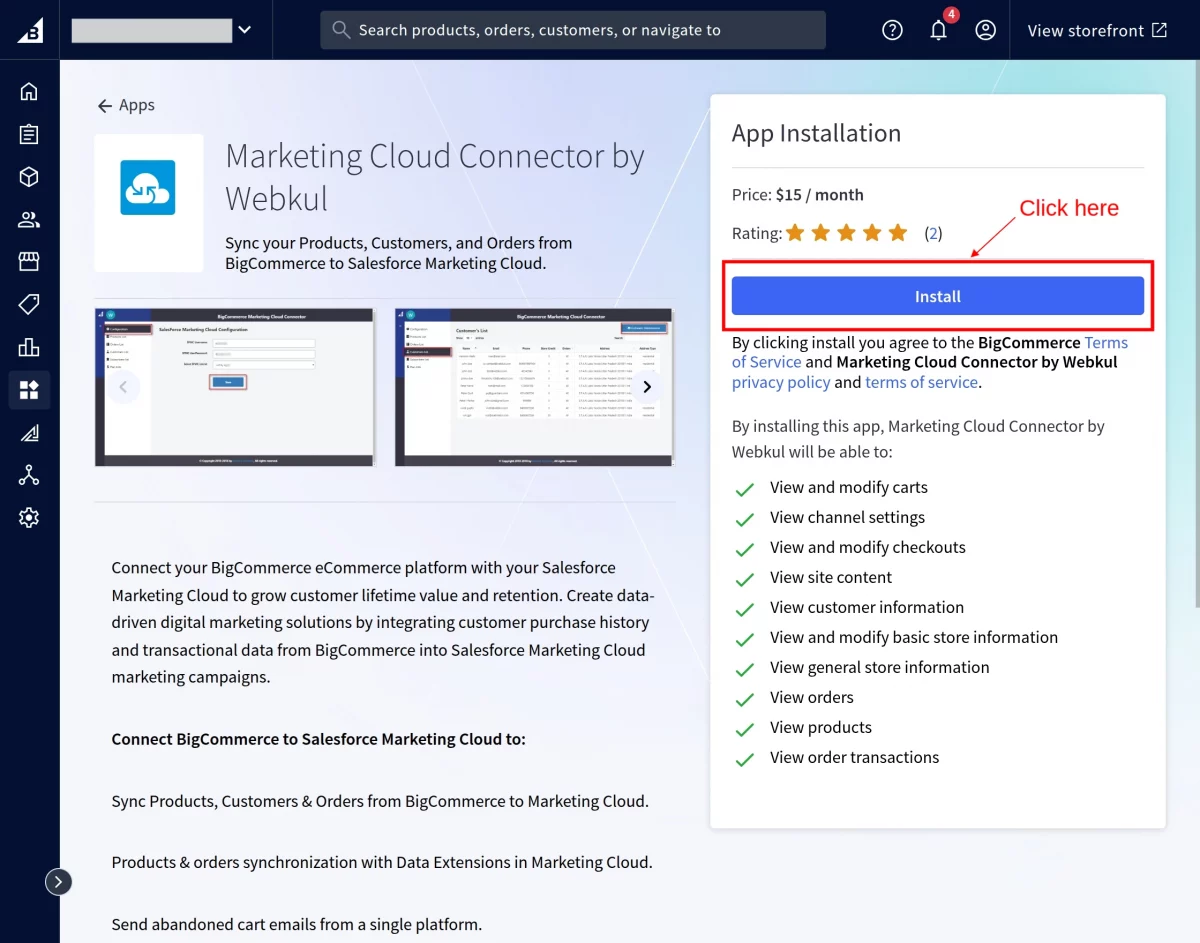 install marketing cloud