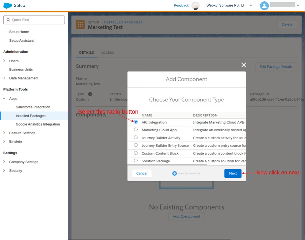 api integraion component