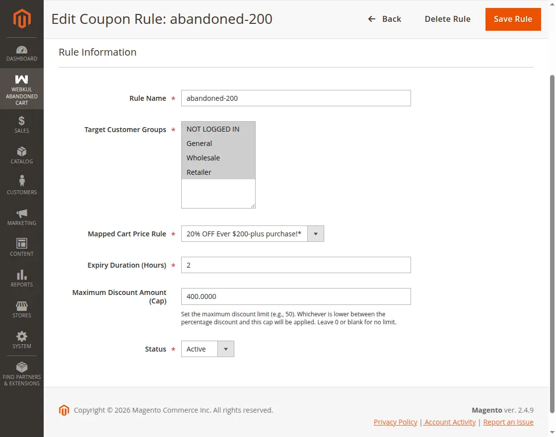 add coupon rule