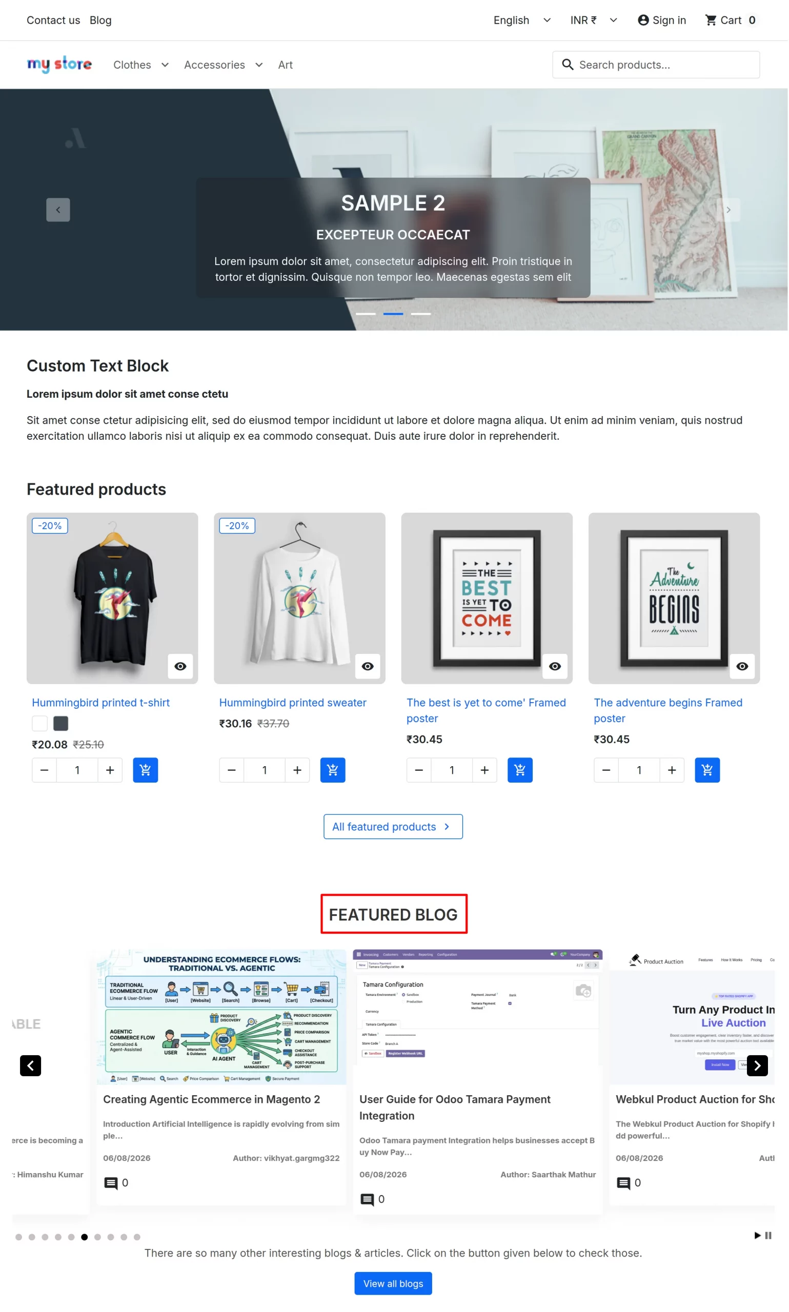 home page