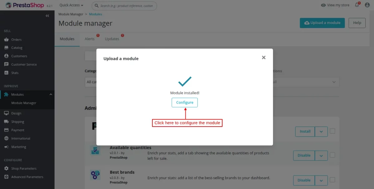 Configure the module