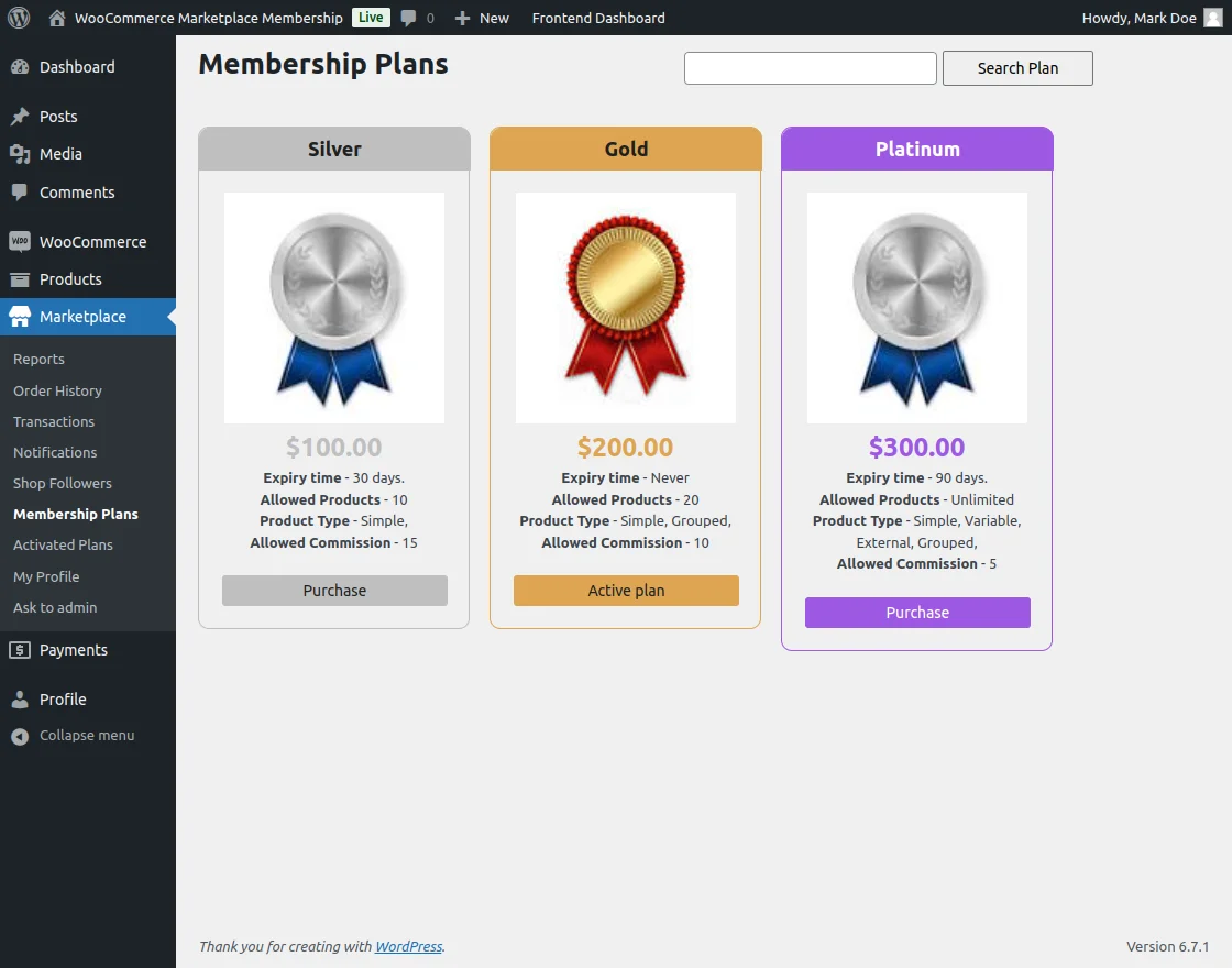 membership plans